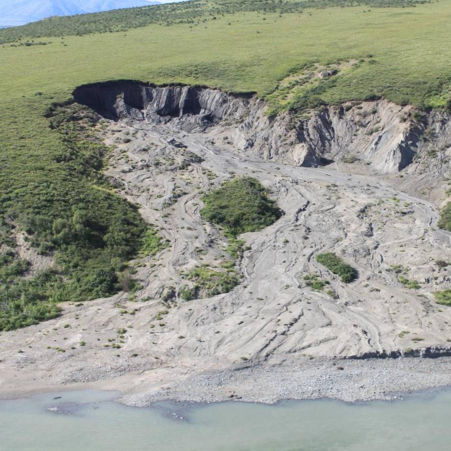 Photograph of a thaw slump